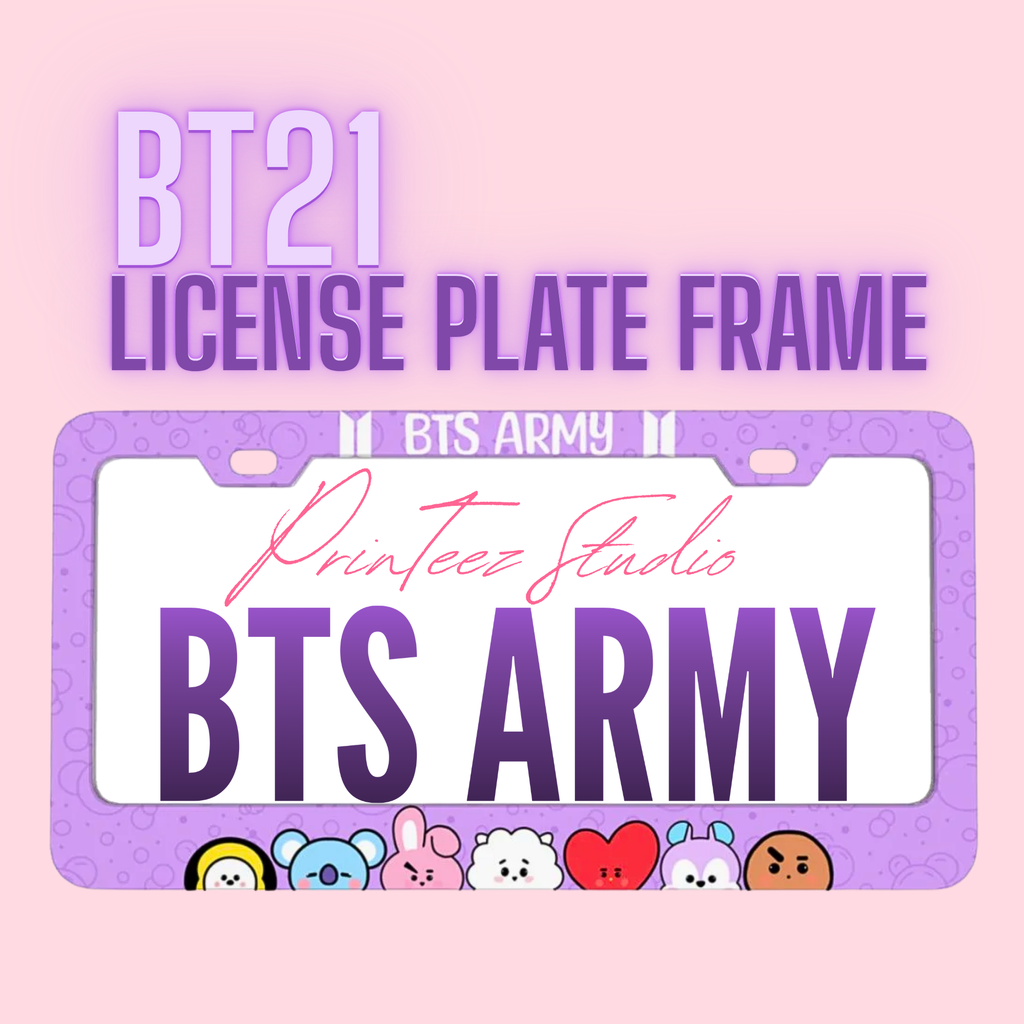 BT21 License Plate Frame