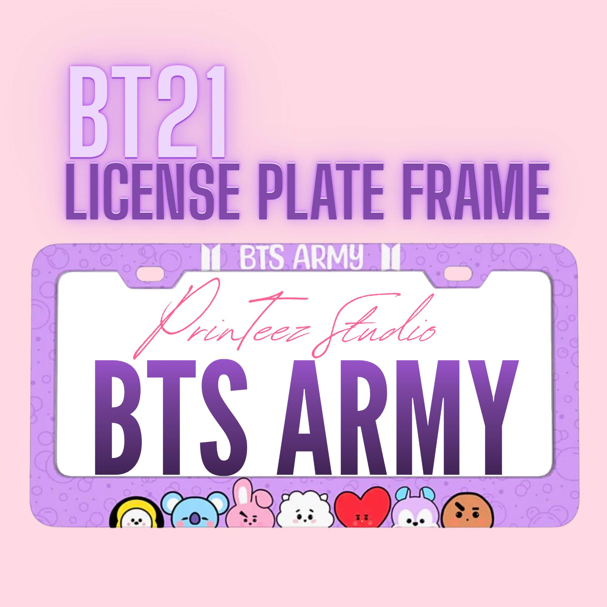 BT21 License Plate Frame