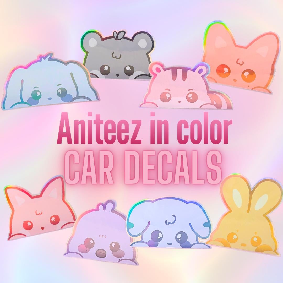 Ateez Aniteez in Color Peeker Car Decals